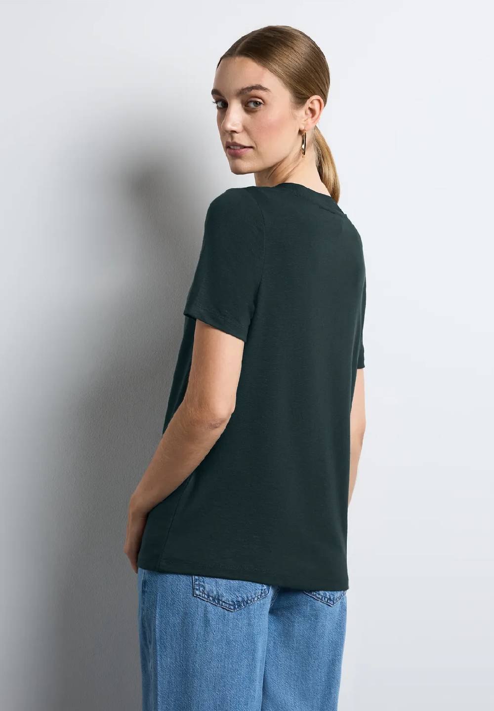 Street One T-Shirt mit V-Ausschnitt Großer Ausverkauf