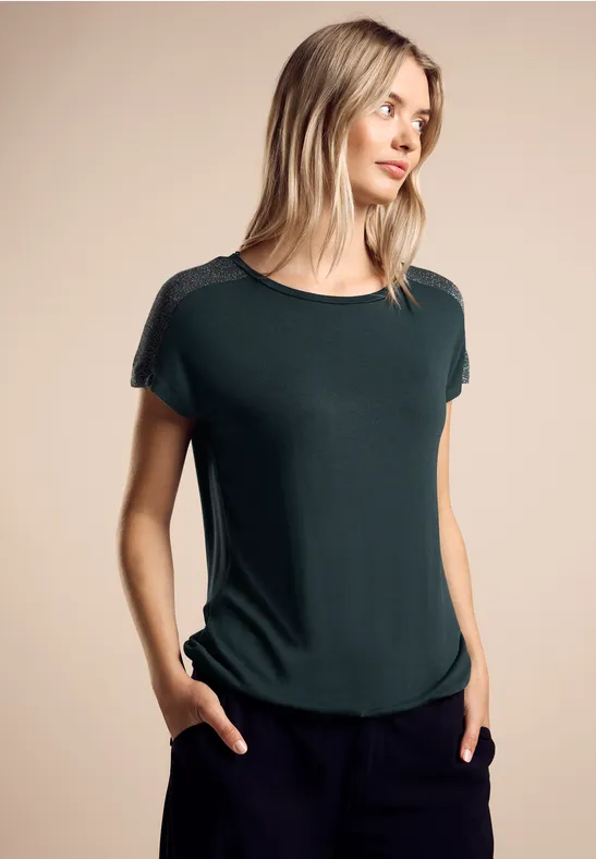 Street One T-Shirt mit Glanz-Detail Cyber Monday