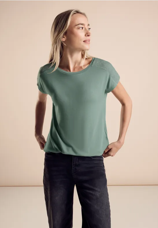 Street One T-Shirt mit Glanz-Detail Valentinstagsangebot