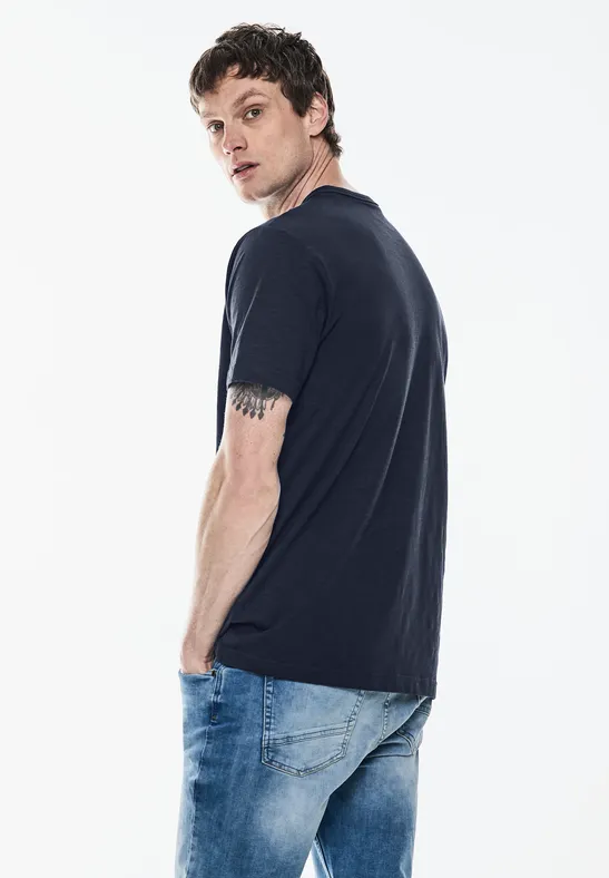 Street One Slub T-Shirt mit Print Tägliche Deals