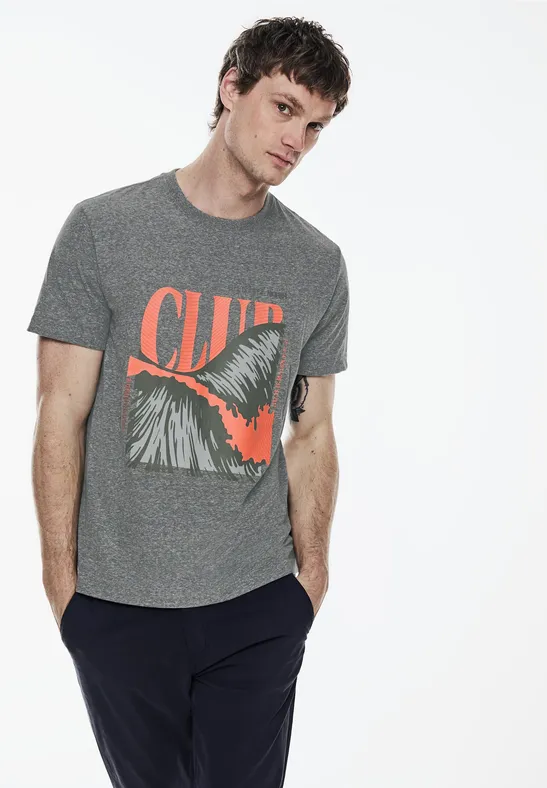 Street One Melange T-Shirt mit Print Letzte 3 Tage