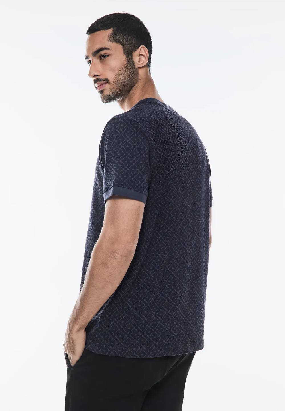 Street One Gemustertes Henley T-Shirt Letzter Tag