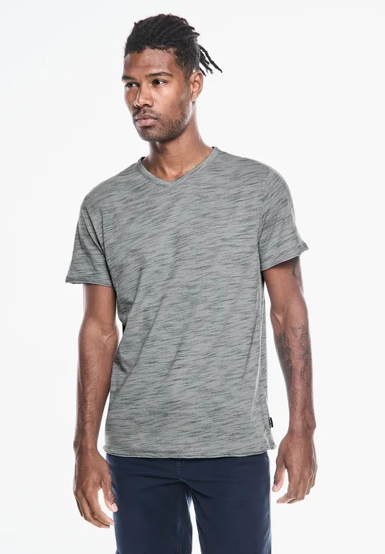 Street One Space Dye V-Neck T-Shirt Riesige Rabatte