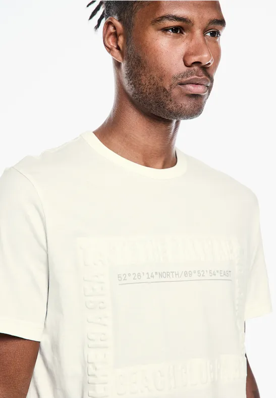 Street One T-Shirt mit 3D Wording Clearance-Verkauf