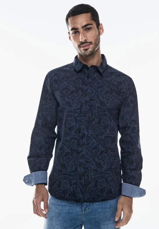 Street One Canvas Hemd mit Print Kostenloser Versand international