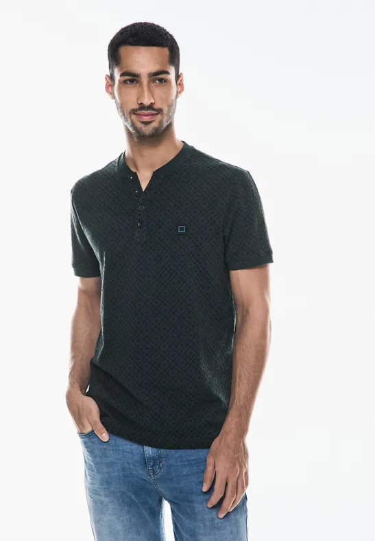 Street One Gemustertes Henley T-Shirt Fabrikladen