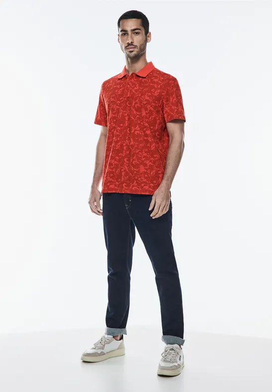 Street One Piquée Print Poloshirt Begrenzt auf 3 Tage