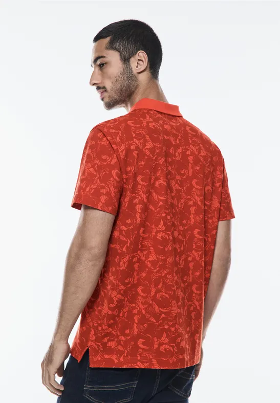 Street One Piquée Print Poloshirt Begrenzt auf 3 Tage