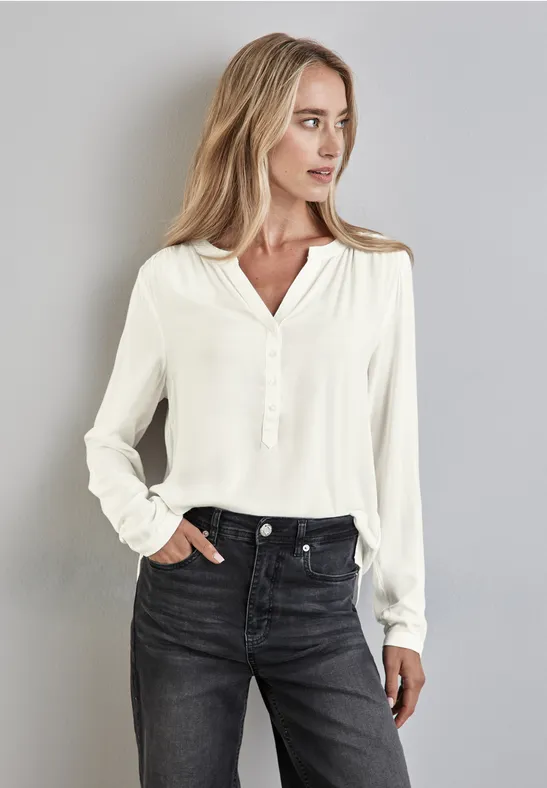 Street One Basic Bluse in Unifarbe Versandkostenfrei