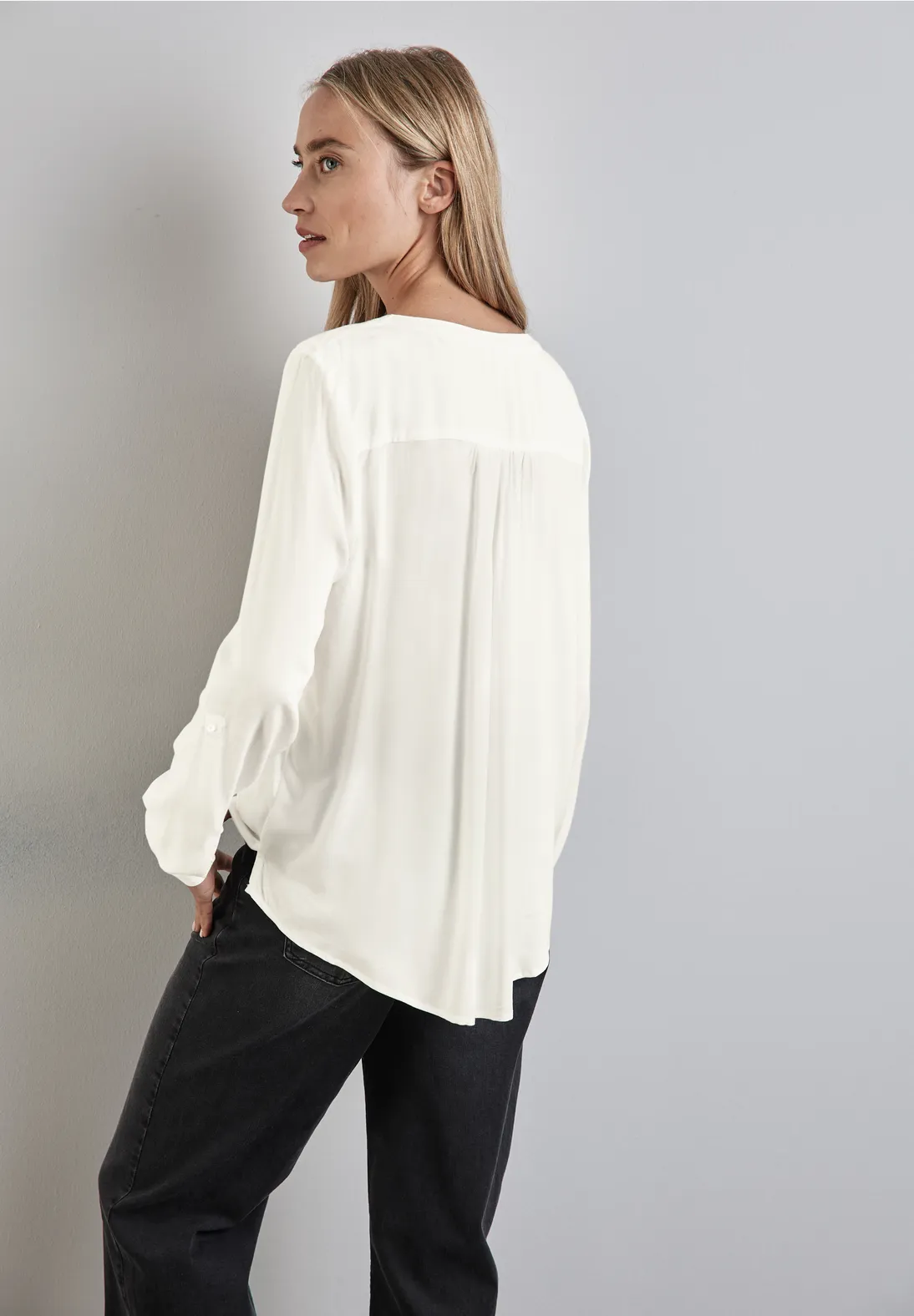 Street One Basic Bluse in Unifarbe Versandkostenfrei