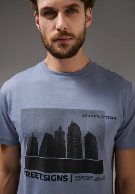 Street One T-Shirt mit Skyline-Print Bis zu 60% Rabatt