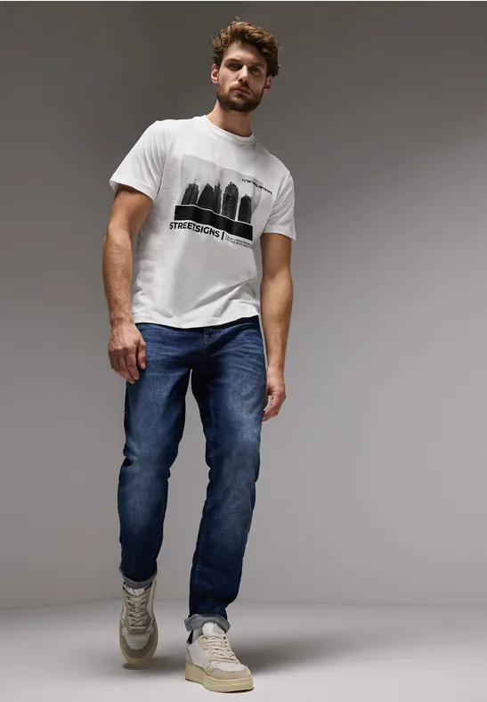 Street One T-Shirt mit Skyline-Print Bis zu 65% Rabatt