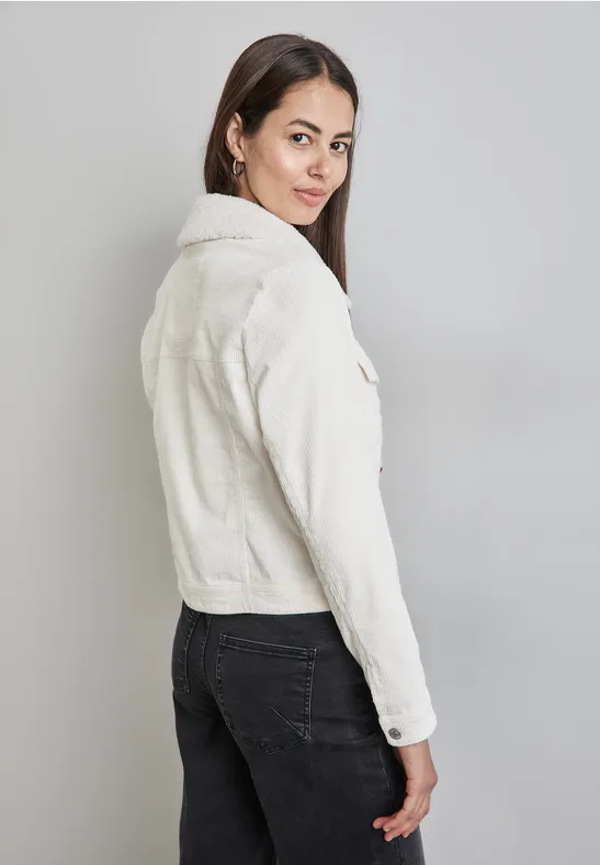 Street One Cord-Jacke mit Teddy-Kragen Fabrikverkauf