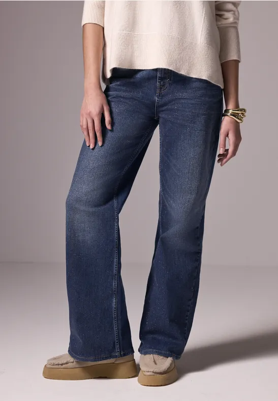 Street One Jeans mit Glitzer-Details Fabrik Onlineshop