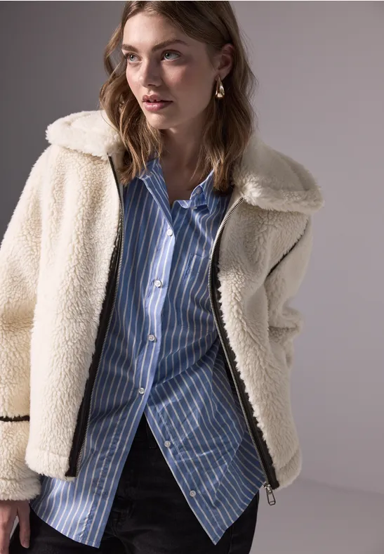 Street One Teddy Jacke mit Details Rabatt