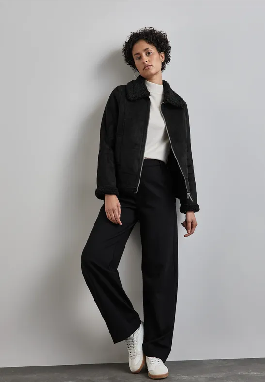 Street One Kurze Jacke mit Teddy-Fell Top Angebot