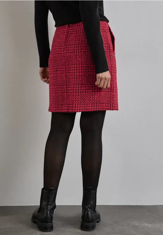Street One Karierter Bouclé-Rock Blitzangebot