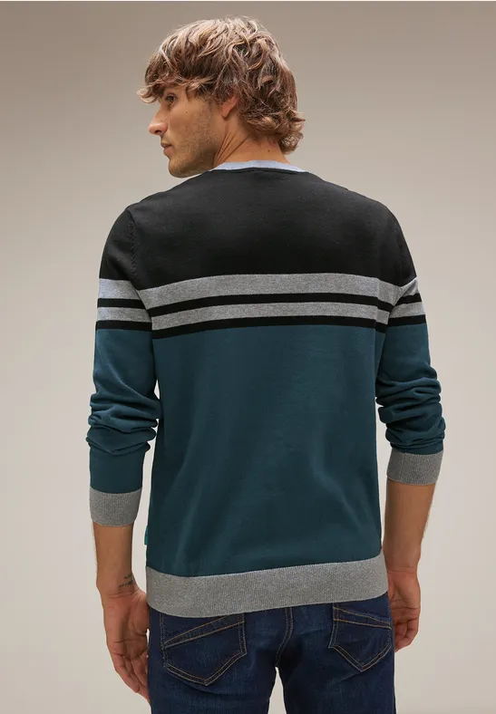 Street One Gestreifter Strickpullover Im Verkauf