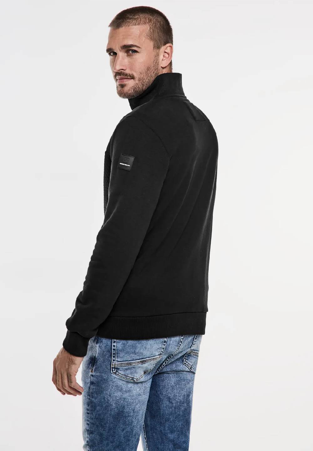 Street One Sweatjacke mit Materialmix Fabrikverkauf