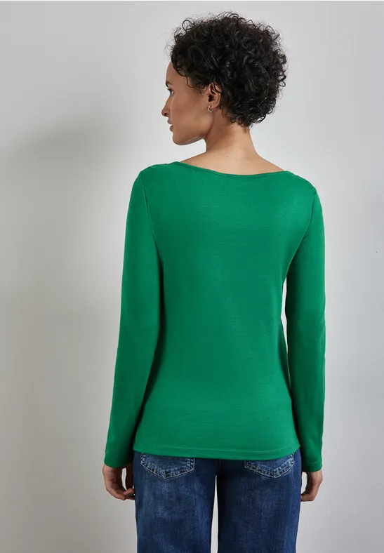 Street One Shirt mit U-Boot-Ausschnitt Limitierter Zeitrabatt