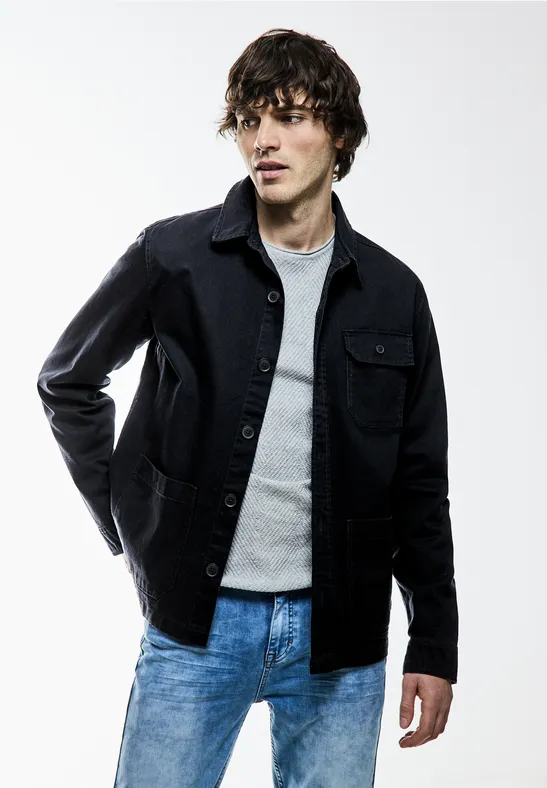 Street One Overshirt in washed Optik Tiefpreis