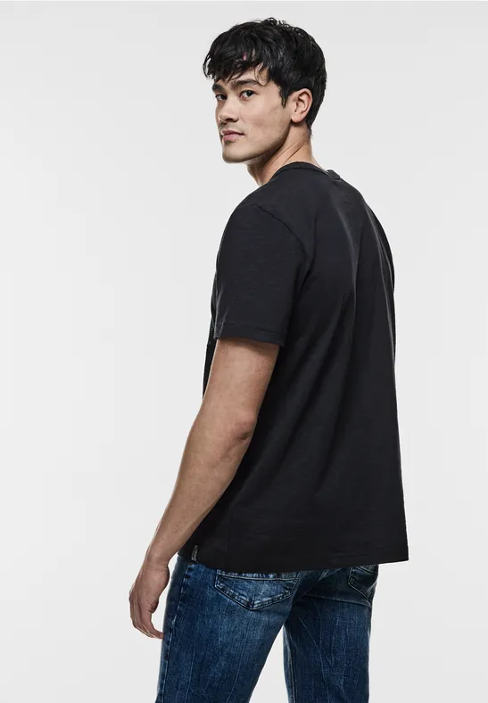 Street One 3D-Print Slub T-Shirt Letzte 3 Tage