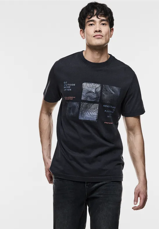 Street One T-Shirt in washed Optik Bis zu 60% Rabatt