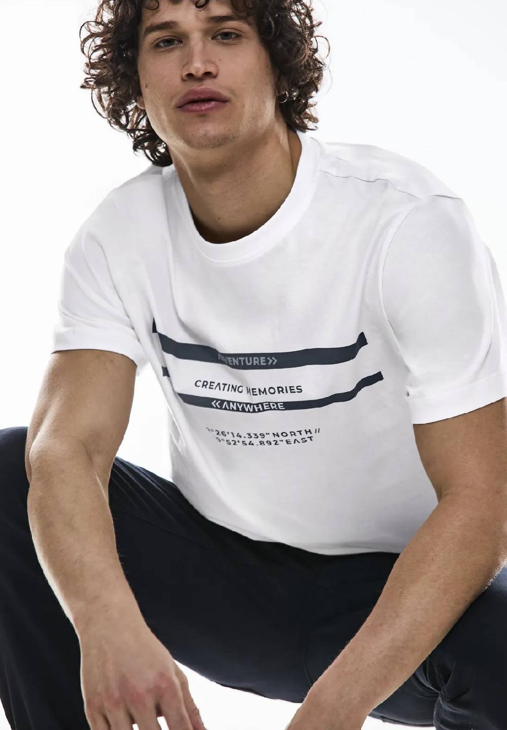 Street One T-Shirt mit Brustprint Sonderangebot der Fabrik