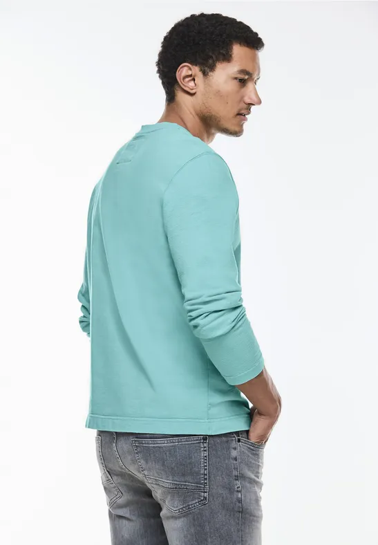 Street One Washed Henleyshirt Nur noch ein Tag übrig