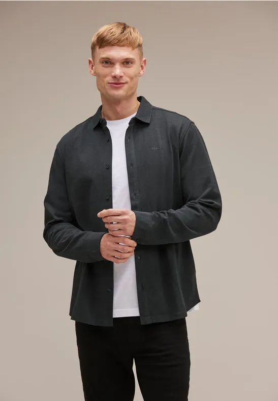 Street One Piquée Langarmshirt im Angebot