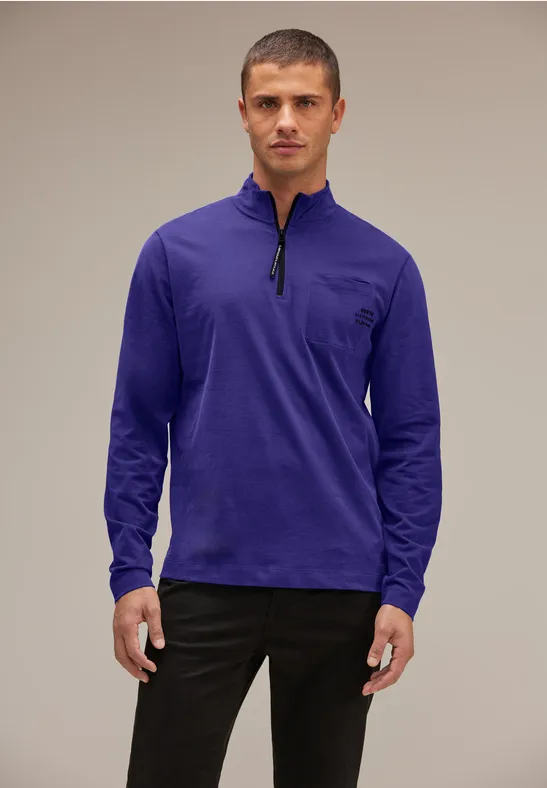 Street One Langarmshirt mit Zipper Schlussverkauf