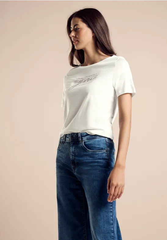 Street One T-Shirt mit Wording Exklusive Angebote