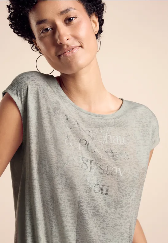 Street One T-Shirt mit Wording Nur für heute