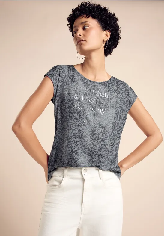 Street One T-Shirt mit Wording Vierteljährliche Förderung