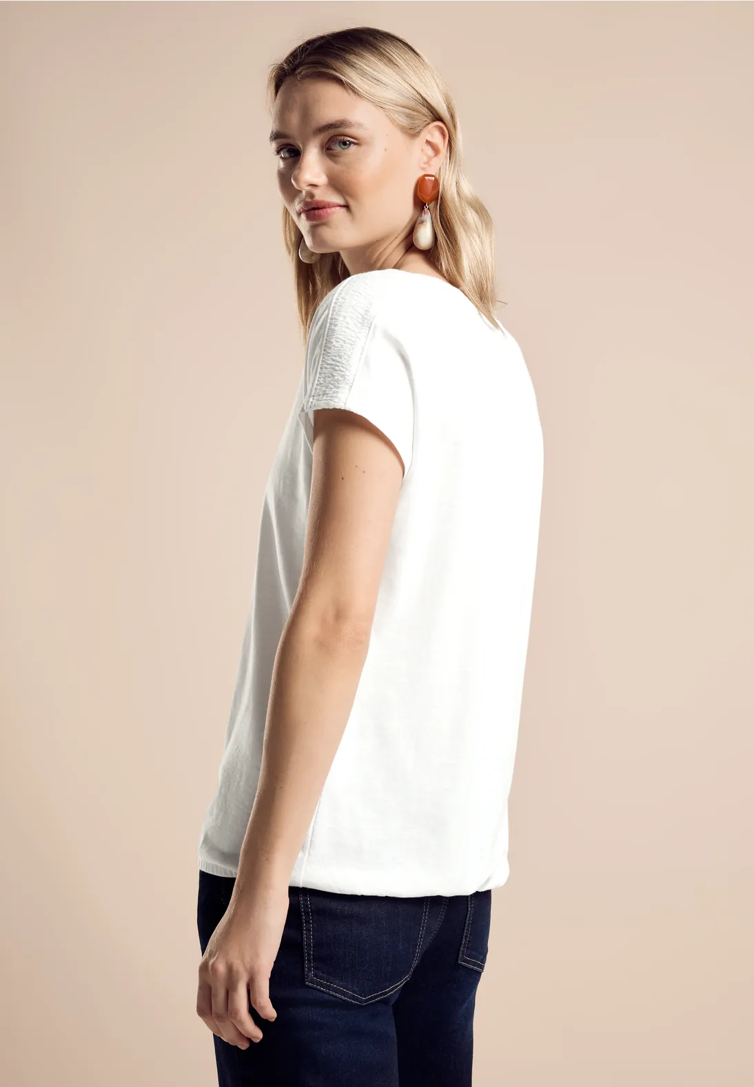 Street One T-Shirt mit Smock-Detail Begrenzt auf 3 Tage