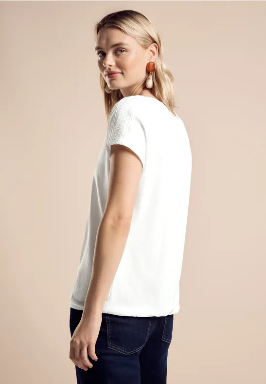 Street One T-Shirt mit Smock-Detail Begrenzt auf 3 Tage