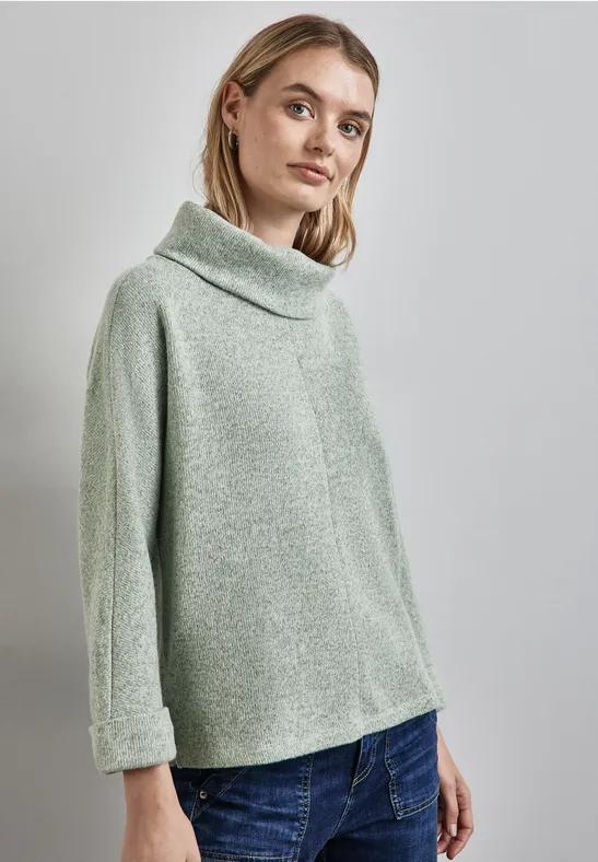 Street One Strick-Look Shirt mit Kragen Sonderangebot