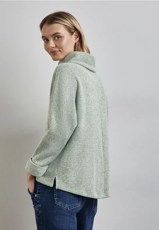 Street One Strick-Look Shirt mit Kragen Sonderangebot