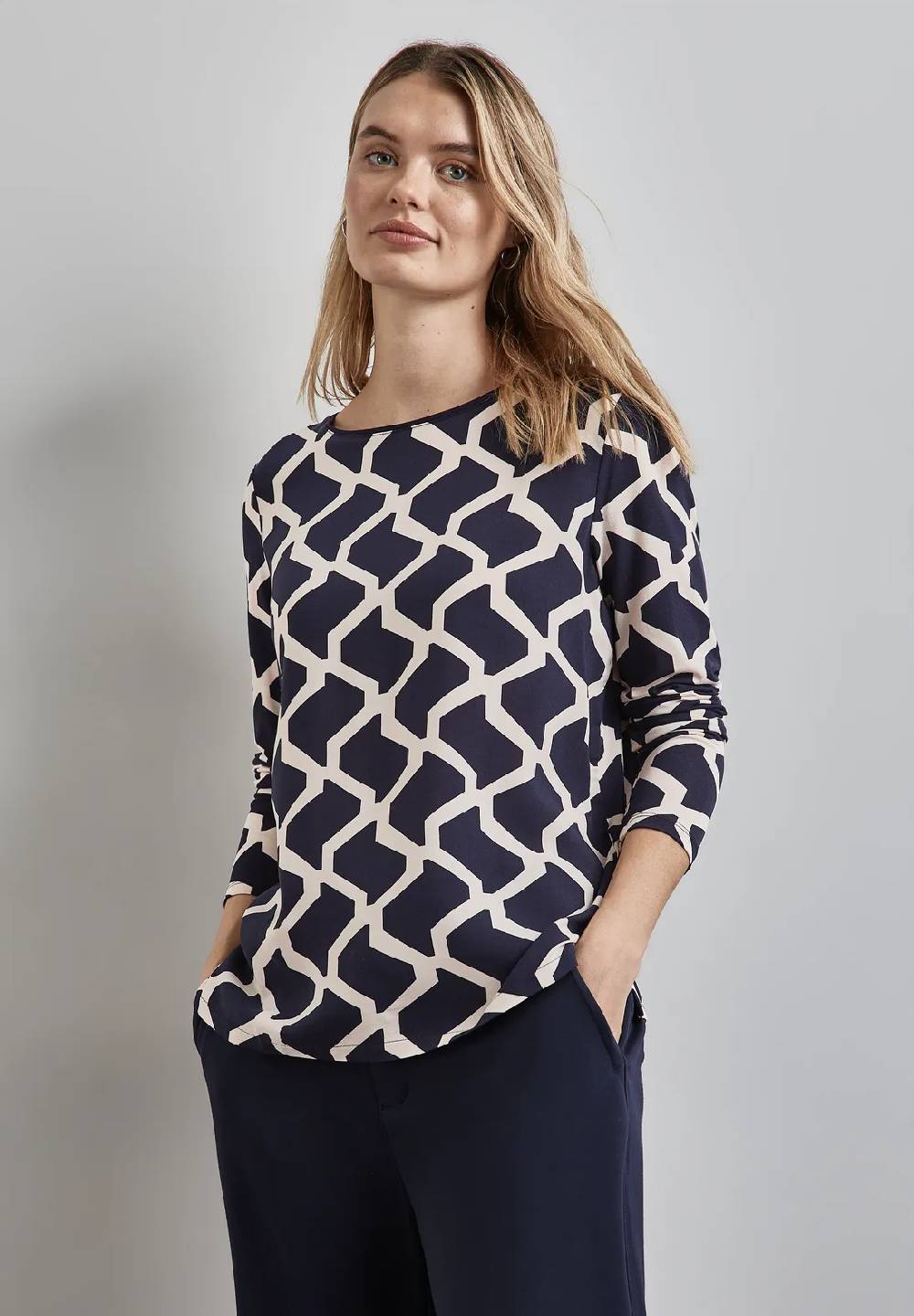 Street One Bedrucktes Langarmshirt Flash Sale