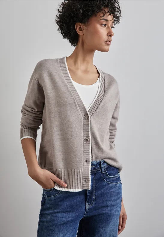 Street One Cardigan mit Tipping Begrenztes Angebot