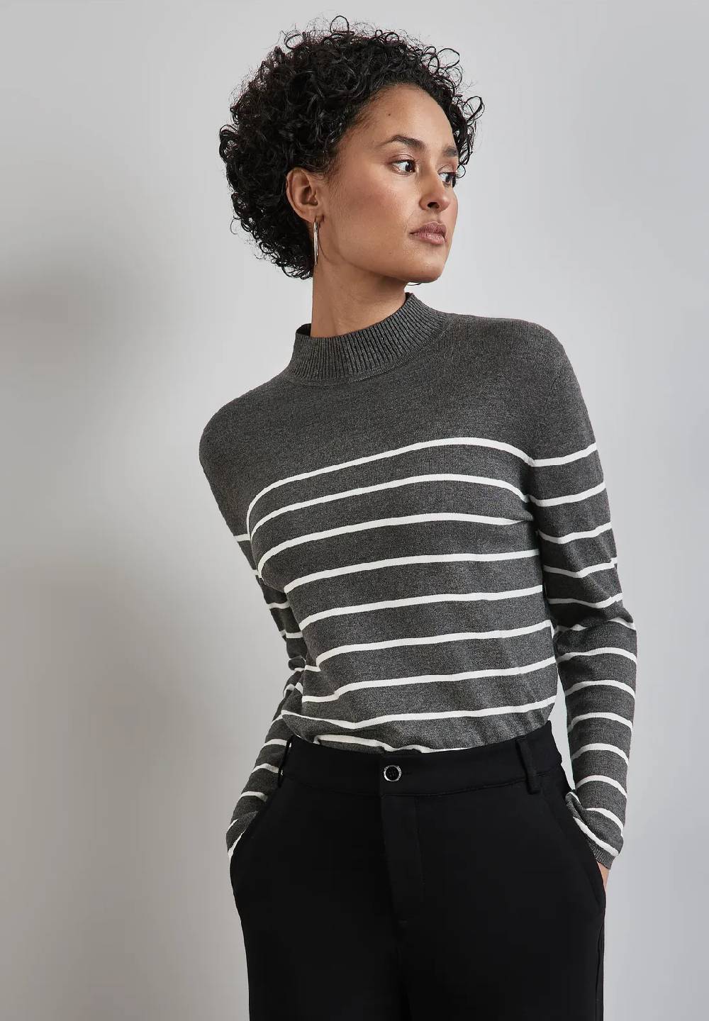 Street One Gestreifter Basic Pullover Vatertagsangebot