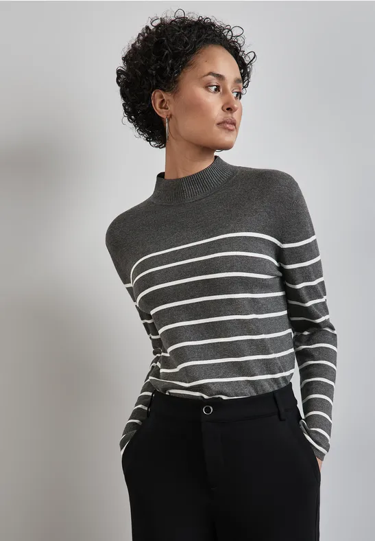 Street One Gestreifter Basic Pullover Vatertagsangebot