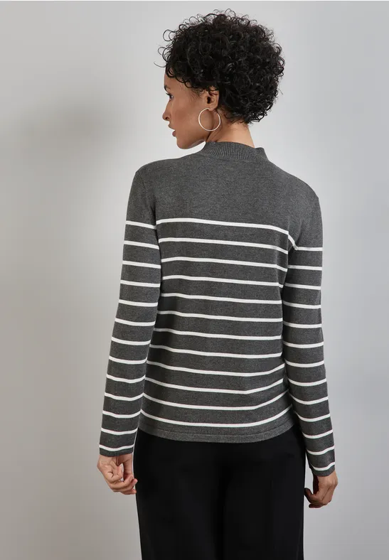 Street One Gestreifter Basic Pullover Vatertagsangebot