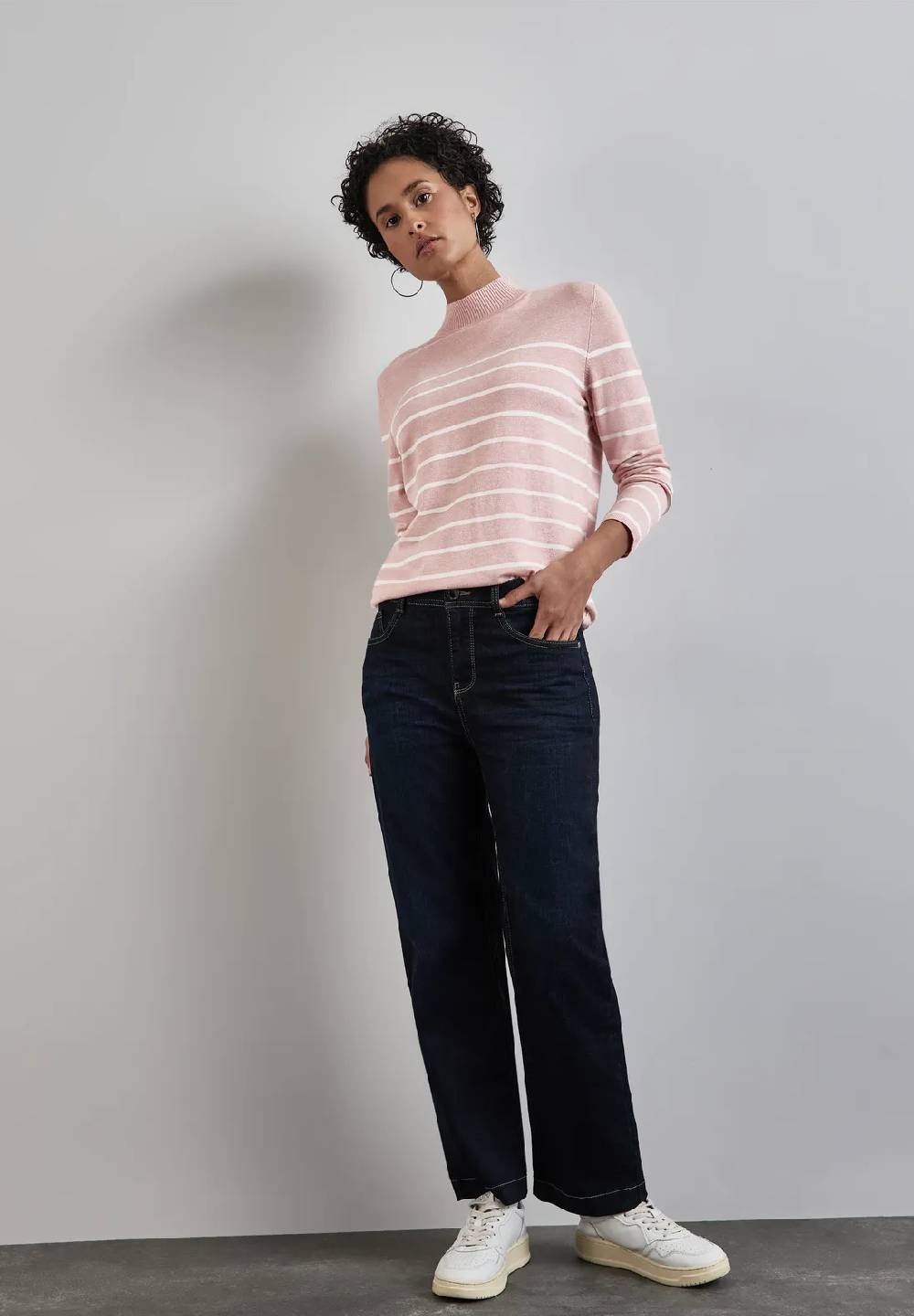 Street One Gestreifter Basic Pullover Jubiläumsangebot