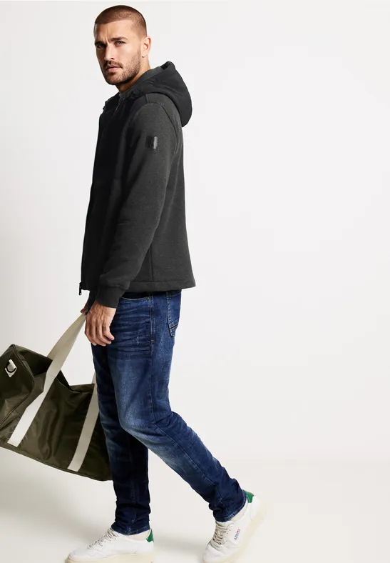 Street One Sweatjacke im Materialmix Heißer Verkauf