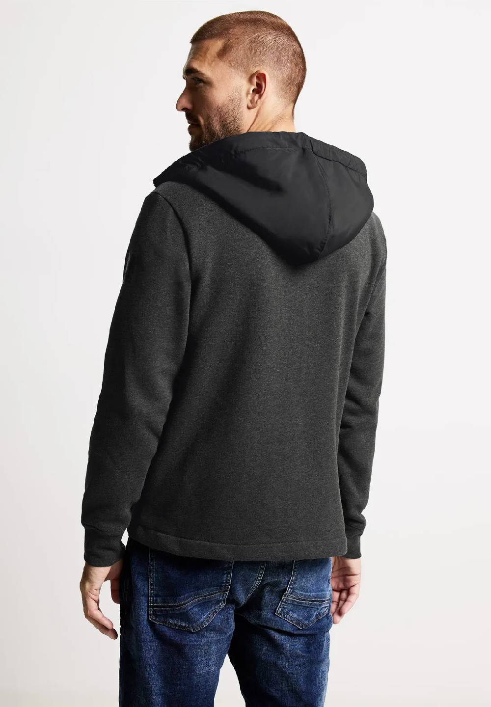 Street One Sweatjacke im Materialmix Heißer Verkauf