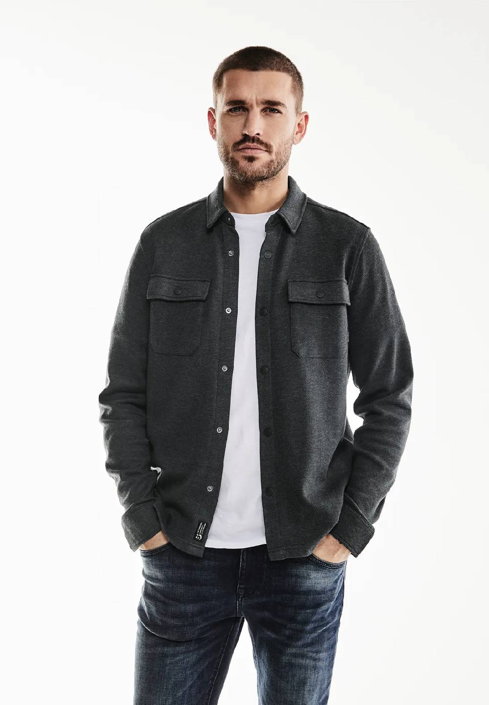 Street One Overshirt in Melange Optik Tiefpreis