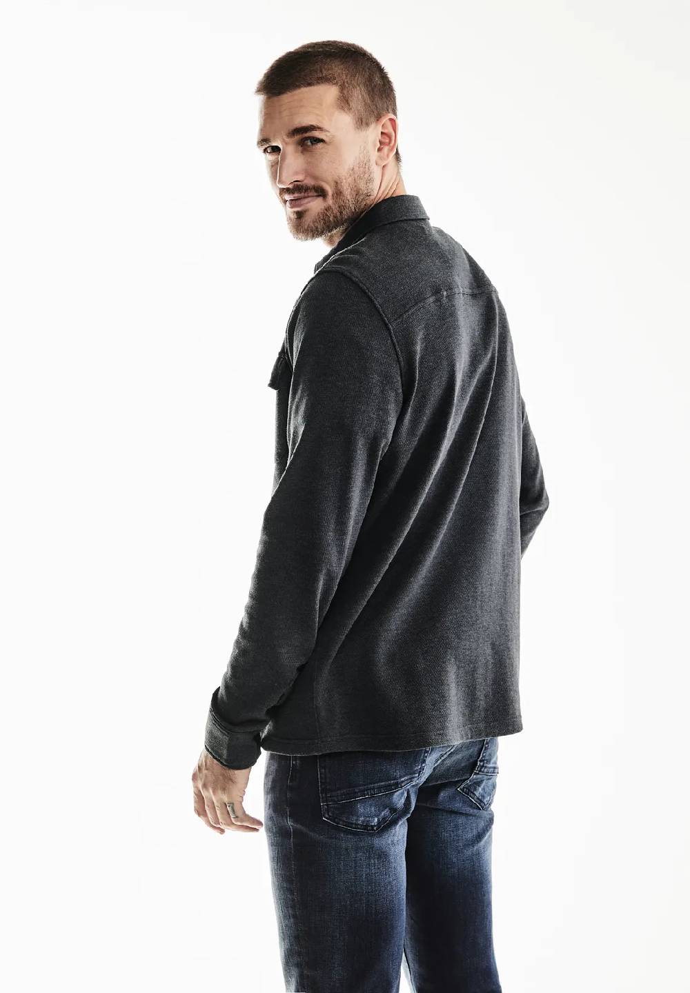 Street One Overshirt in Melange Optik Tiefpreis