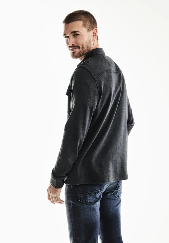 Street One Overshirt in Melange Optik Tiefpreis