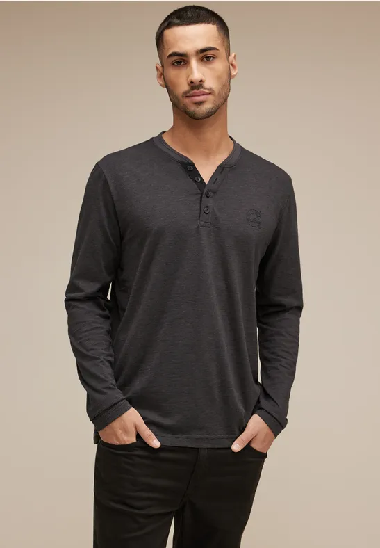 Street One Henleyshirt mit Brustprint Bis zu 55% Rabatt